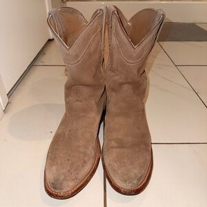 Grey Suede Tecovas Cowboy Boots Size 10